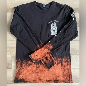 Stand Atlantic Bleach Dyed Skinny Dipping Long Sleeve Tee, Medium